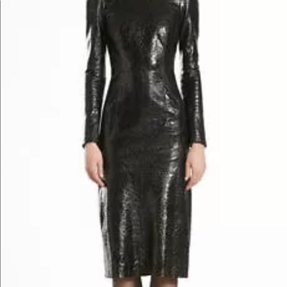 SZ 38 Gucci Crackled Patent Leather High Neck RUNWAY Dress New Never Worn!!!